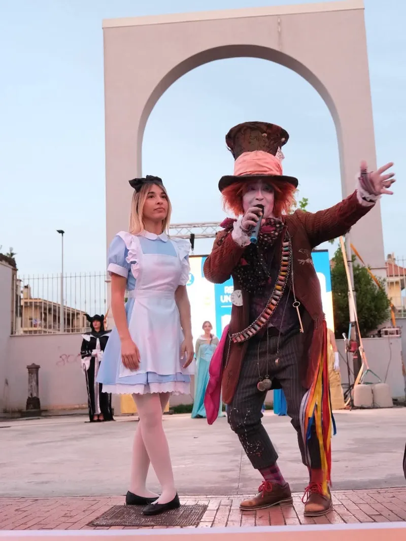 Personaggi a tema durante l'evento
